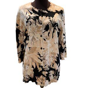 Isaac Mizrahi Floral Printed Cardigan